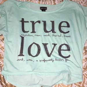 Light blue shirt with Rhine stones